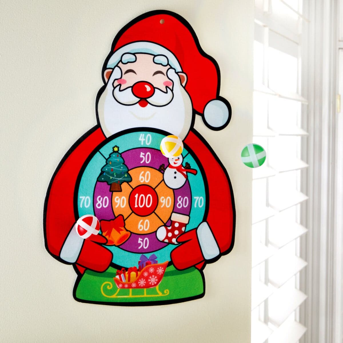 Terč s hádzacími guličkami Santa 1
