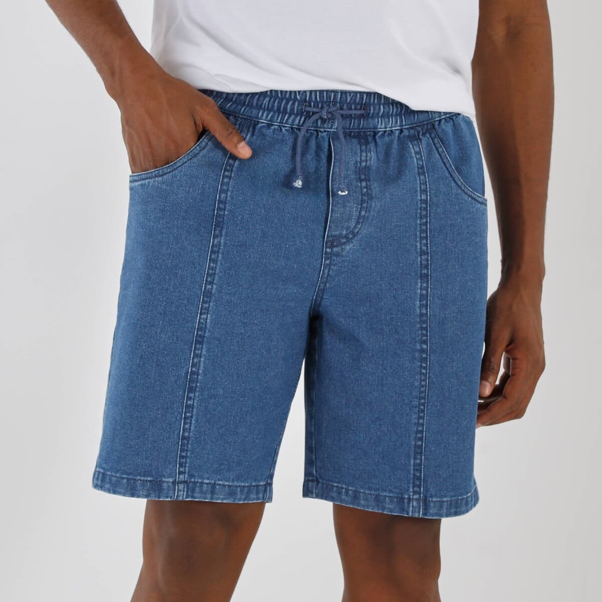 Šortky z tenkého denimu s pružným pásom