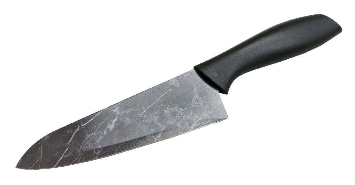 Šéfkucharský nôž 27,5cm čierny mramor 1