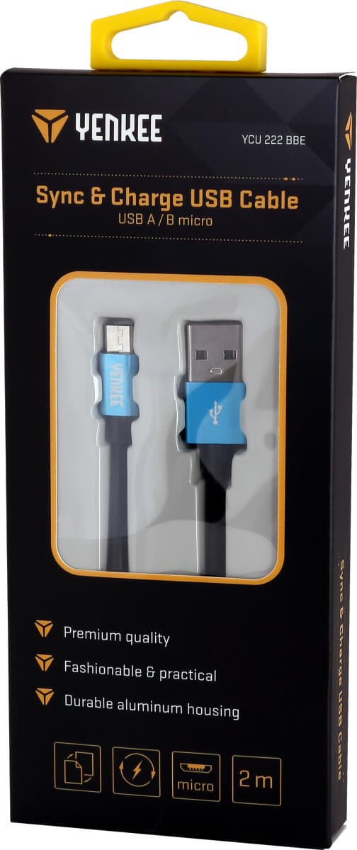Synchronizačný a nabíjací kábel USB 2 m 1