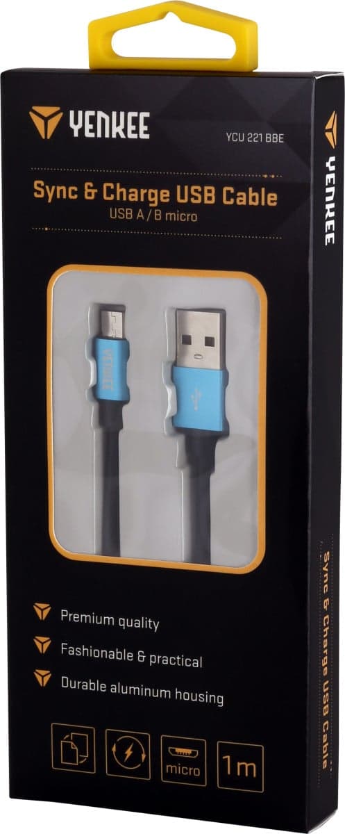Synchronizačný a nabíjací kábel USB 1 m 1