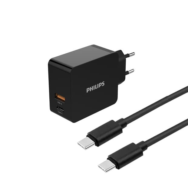 Sieťová duálna USB nabíjačka + kábel 1m PHILIPS DLP2621C / 12 1