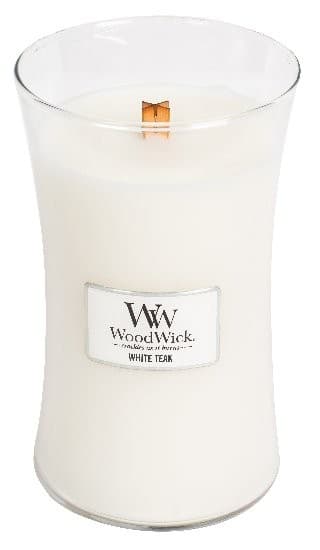 Woodwick sviečka veľká White Teak 1