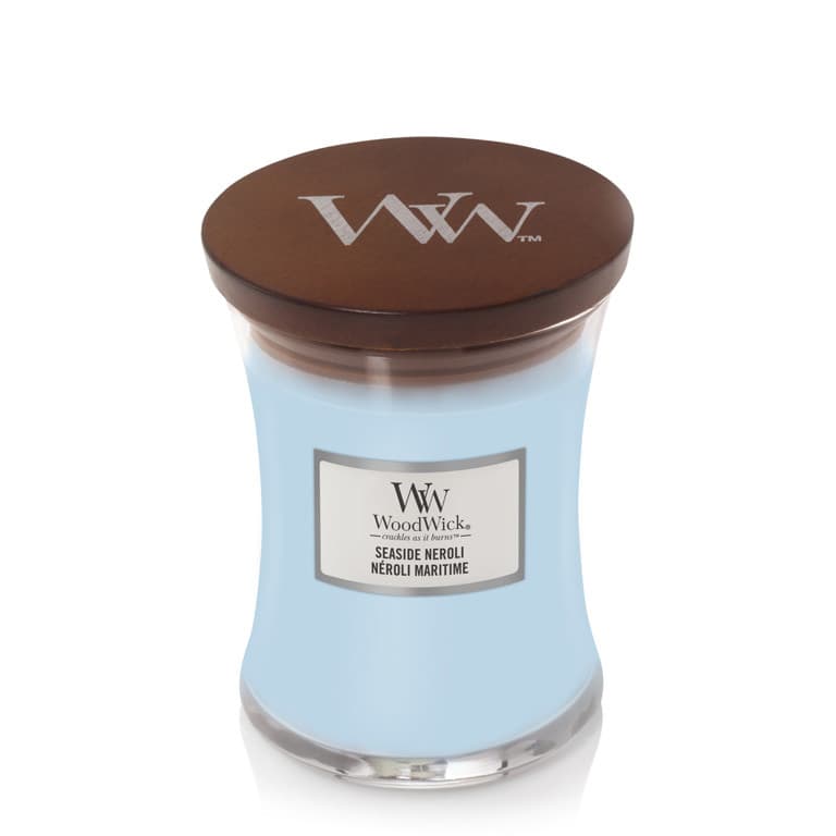 Woodwick sviečka stredná Seaside Neroli 1