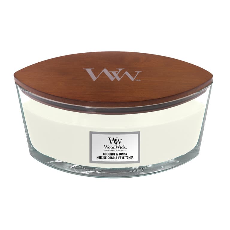 Woodwick sviečka loď Coconut and Tonka
