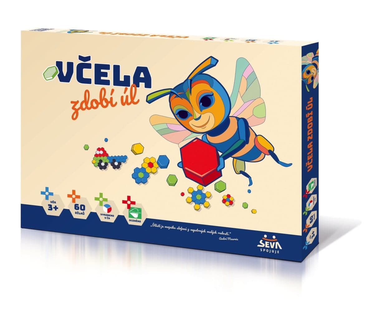 Včela zdobí úľ 60 ks mozaika