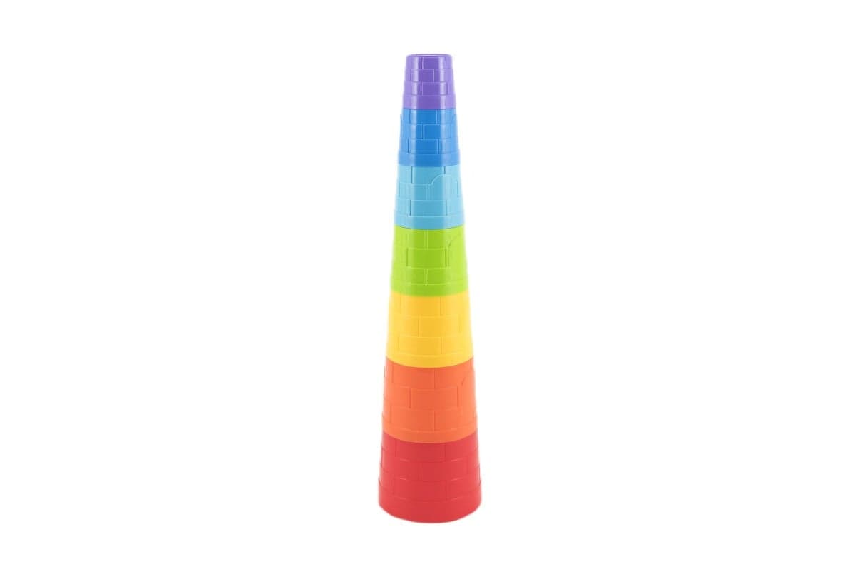 Kubus pyramída skladačka guľatá farebná 7 ks 1