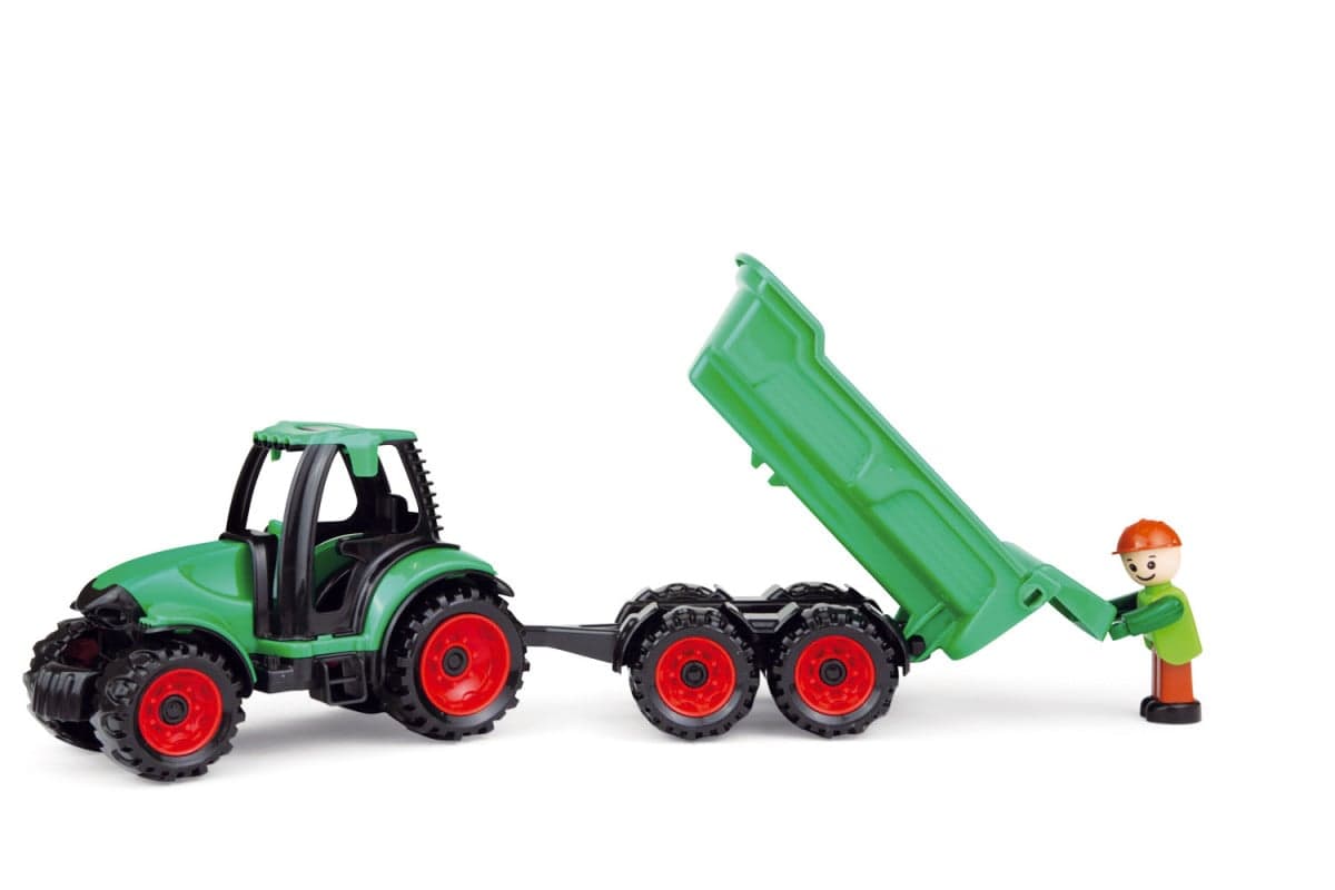 Traktor s vlečkou plast 32 cm s figúrkou 1
