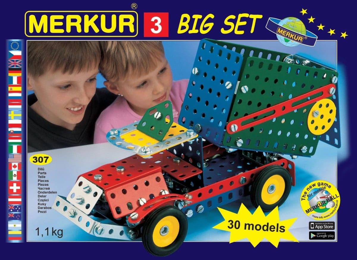 Stavebnica MERKUR 3 30 modelov 307 ks 1