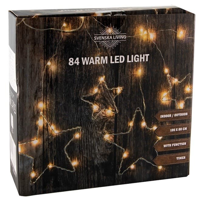 LED Svetelná reťaz hviezdy 120 x 80cm 1