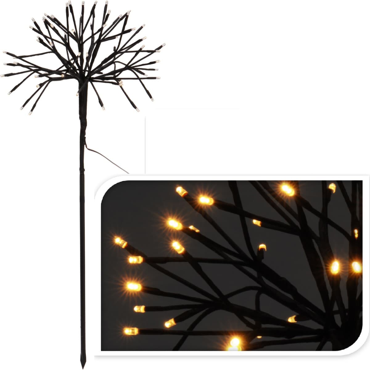 Svietiaca dekorácia zápich 64 x LED 1
