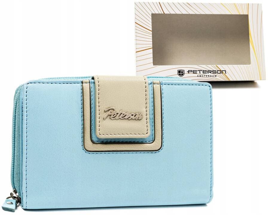 Kožená dámska peňaženka na patent a zips - Peterson 1