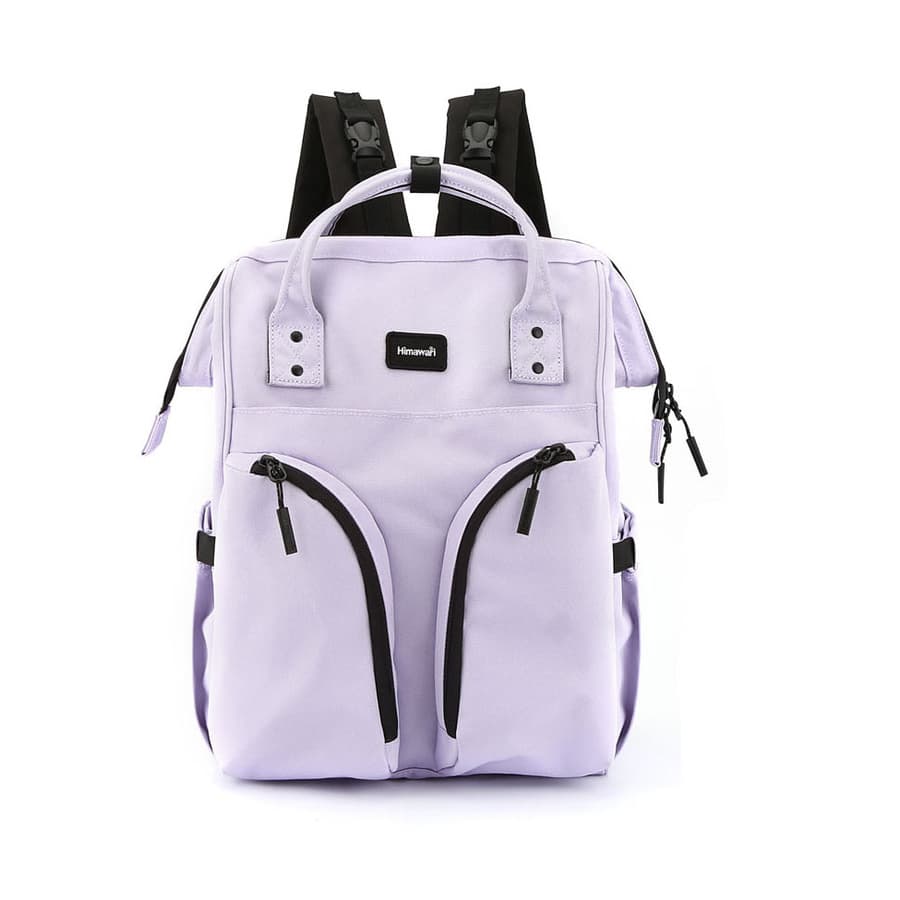 Praktický ruksak typu mommy bag vo fialovej farbe - Himawari 1