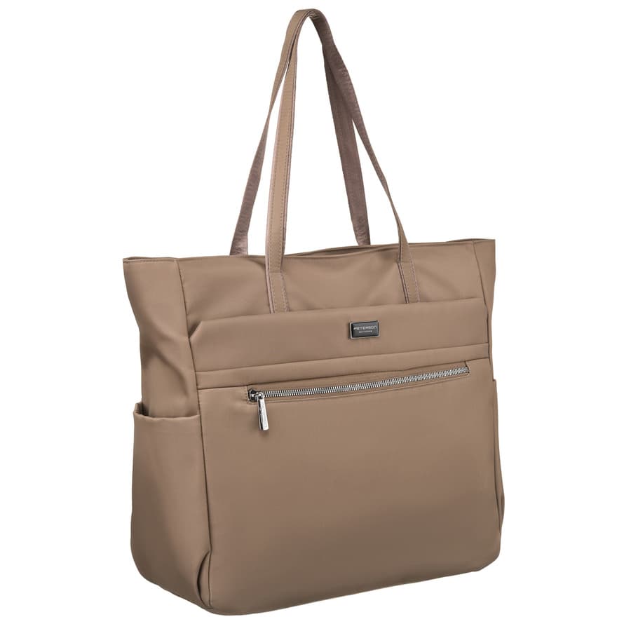 Elegantná dámska béžová shopper kabelka na rameno Peterson 1