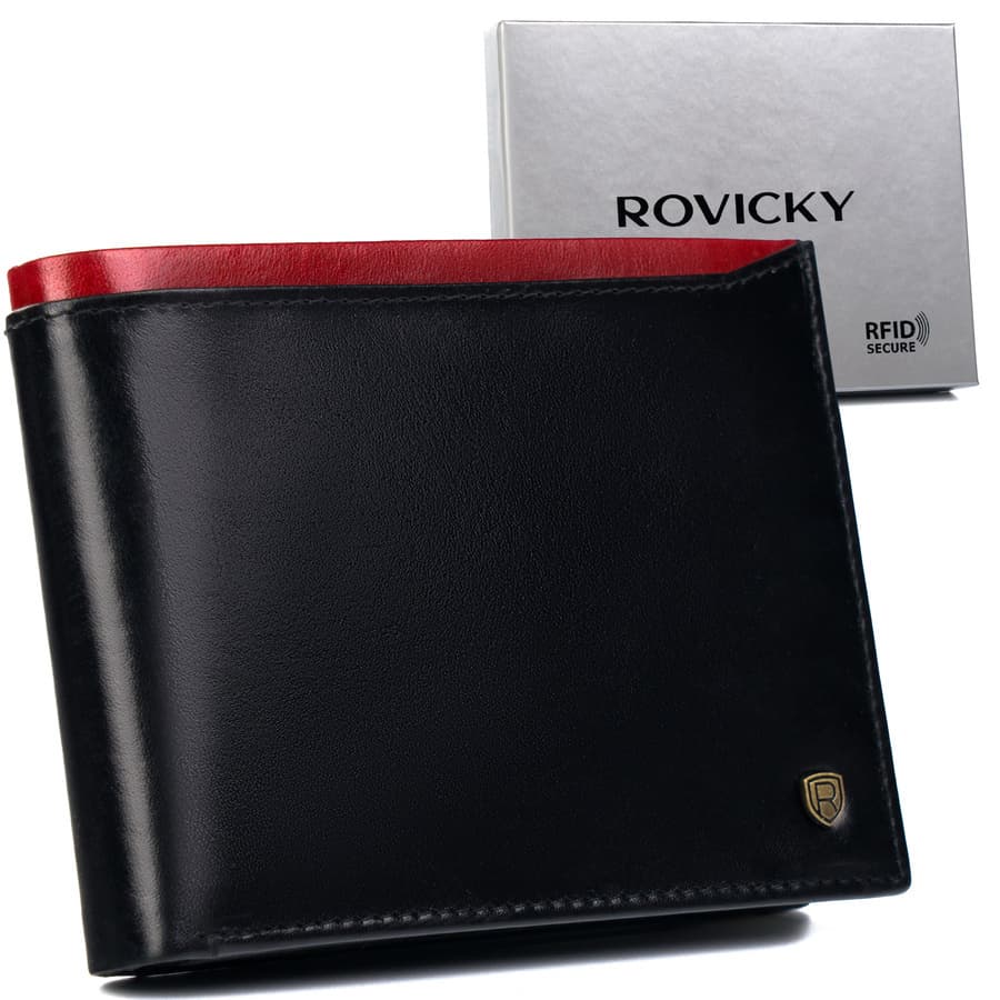Pánska peňaženka N992-RVT Black+Red 1