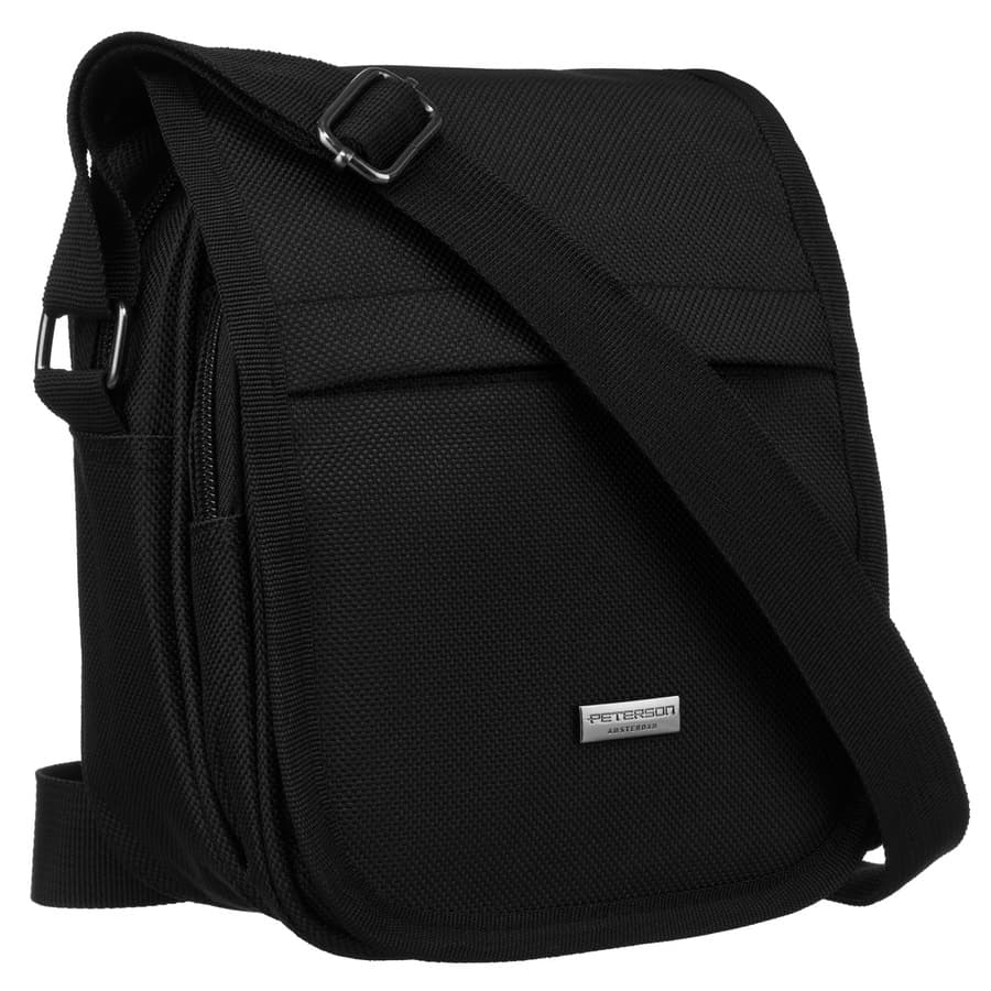 Pánska crossbody taška s chlopňou z polyesteru – Peterson 1