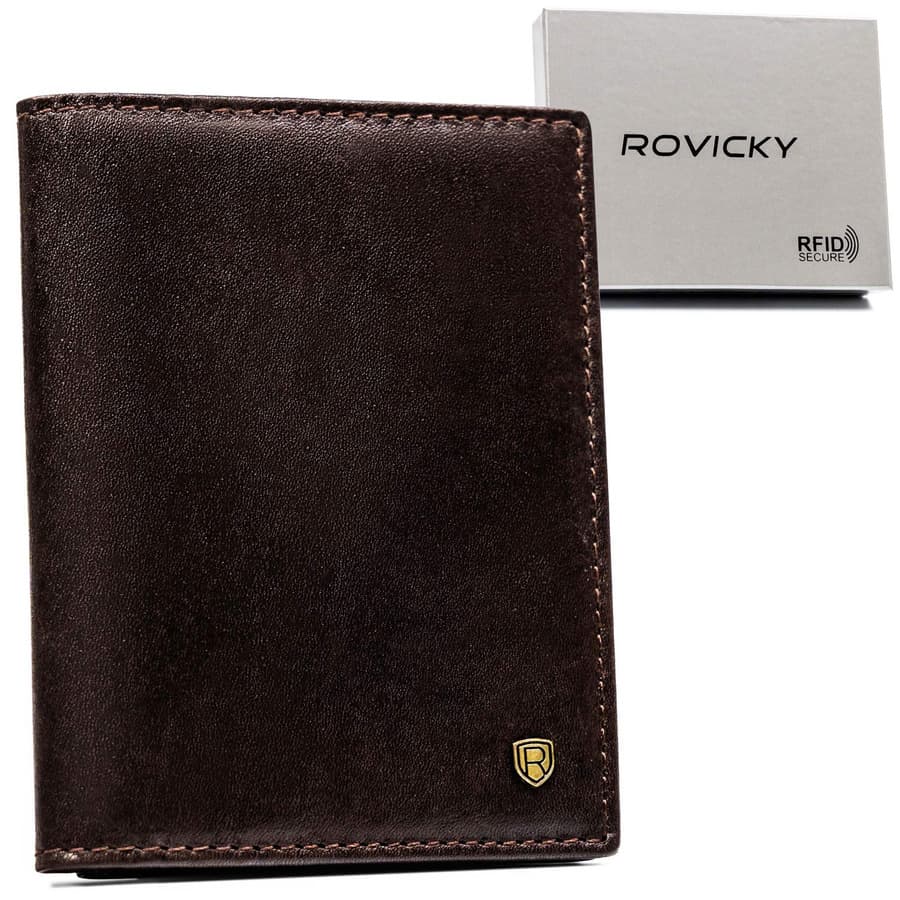 Elegantná pánska peňaženka z pravej kože s RFID - Rovicky 1