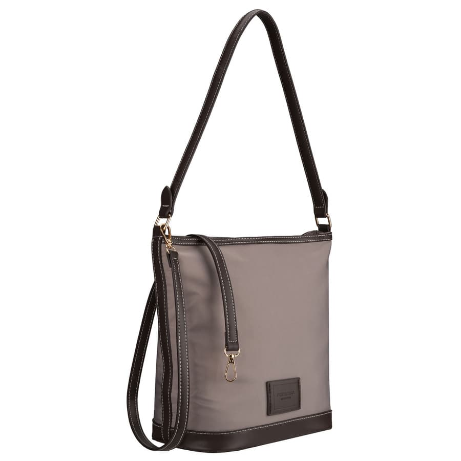 Dámska tmavobéžová crossbody kabelka z polyesteru - Peterson 1