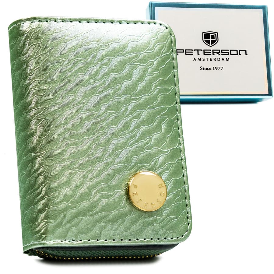Malá dámska peňaženka Peterson svetlozelená RFID 1