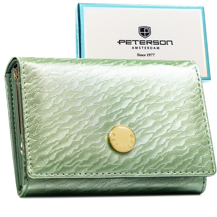 Svetlozelená dámska peňaženka Peterson – stredná peňaženka s RFID ochranou 1
