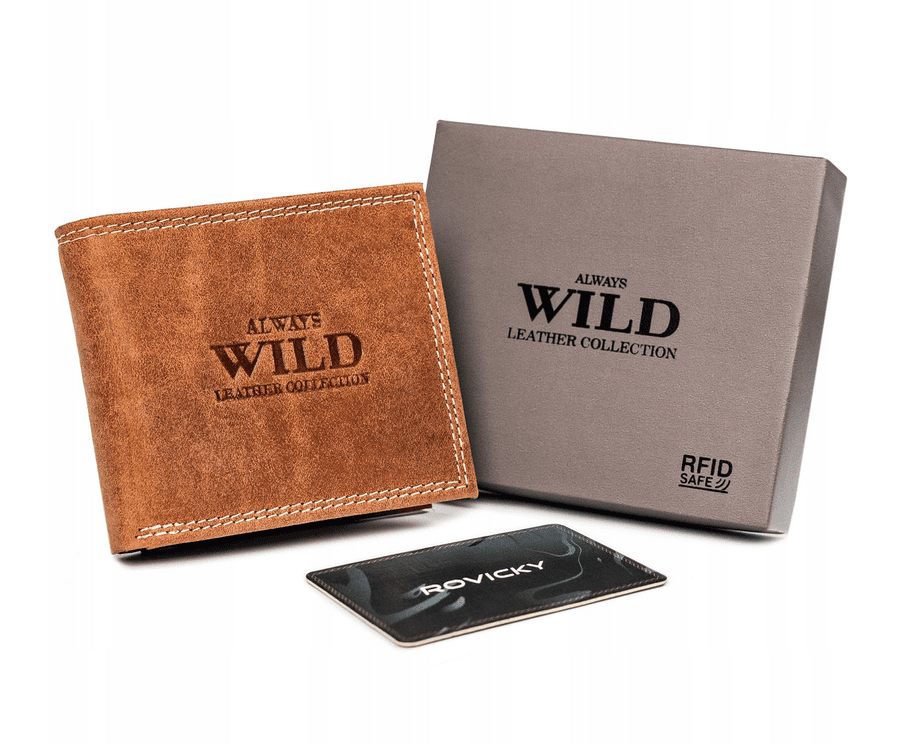 Pánska kožená peňaženka bez zapínania - Always Wild 1