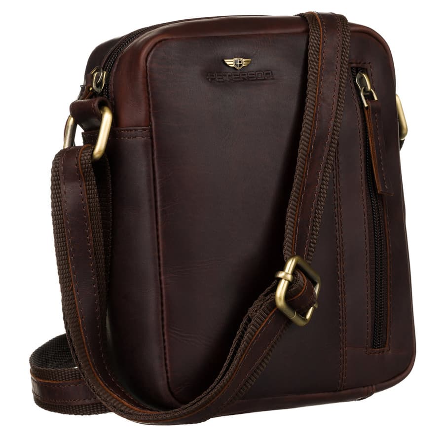 Hnedá crossbody taška na zips - Peterson 1