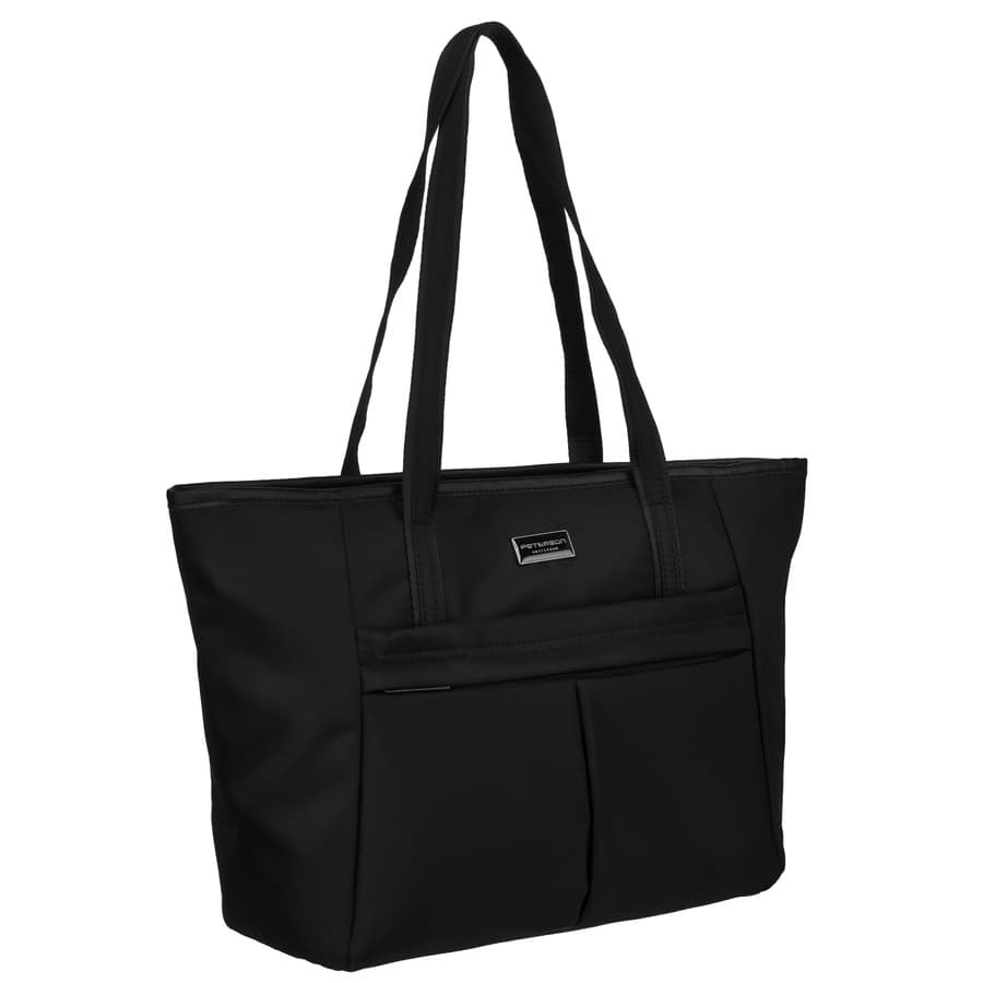 Štýlová dámska shopper kabelka v čiernej farbe – Peterson 1