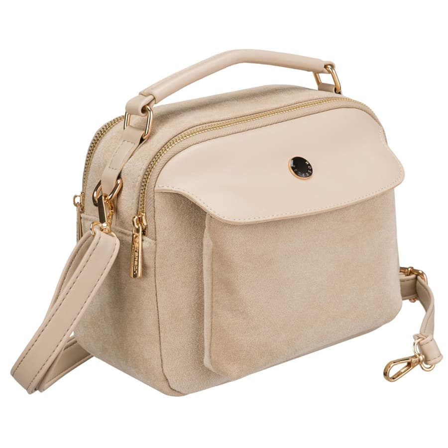 Dámska béžová crossbody kabelka z ekokože Peterson 1