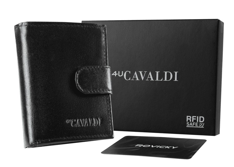 Stredne veľká pánska kožená peňaženka s RFID systémom - 4U Cavaldi 1