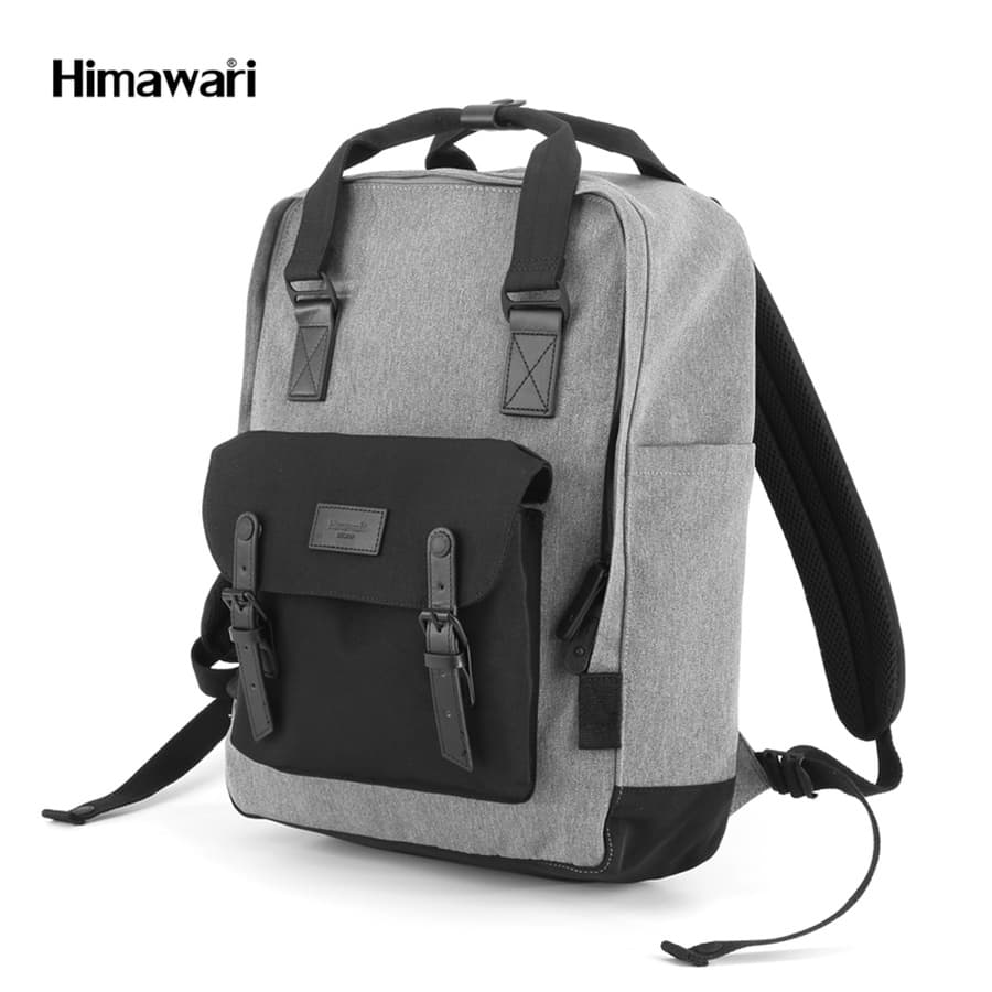 Sivo-čierny ruksak s priehradkami na notebook 15'' - Himawari