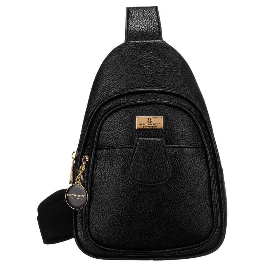 Čierna dámska crossbody kapsička z ekokože 1