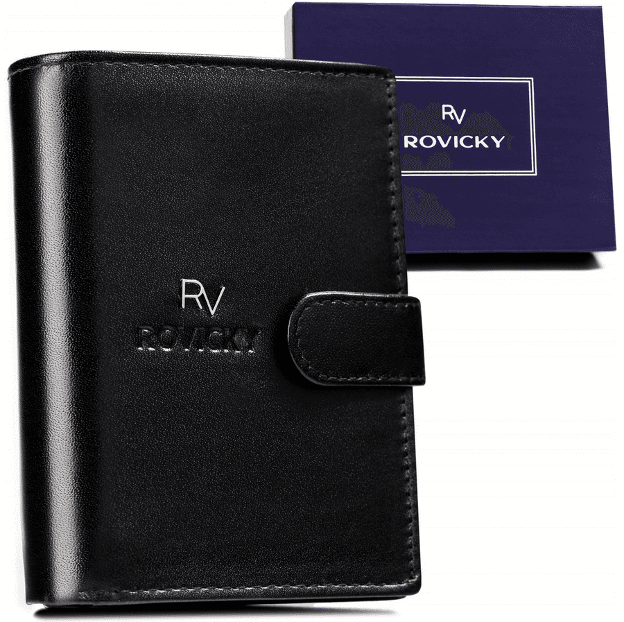 Predĺžená pánska peňaženka z prírodnej kože s RFID systémom - Rovicky 1
