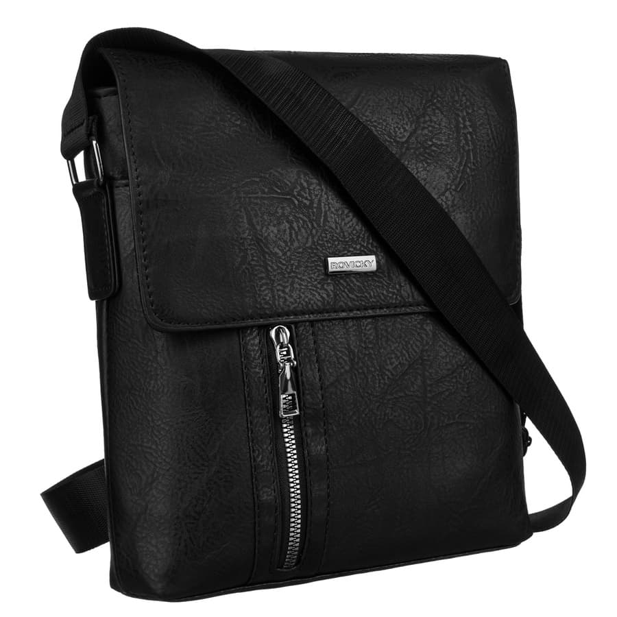 Pánska crossbody taška z ekokože - Rovicky R-951 Black 1