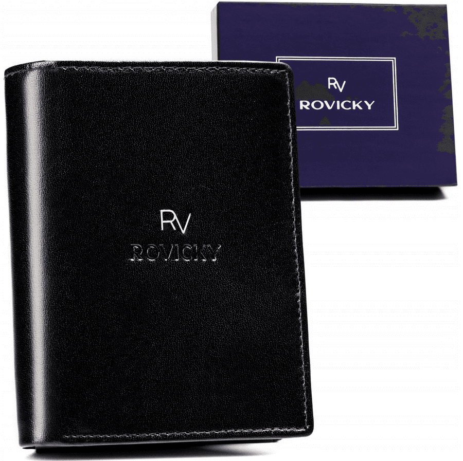 Pánska peňaženka z prírodnej kože vybavená systémom RFID - Rovicky 1