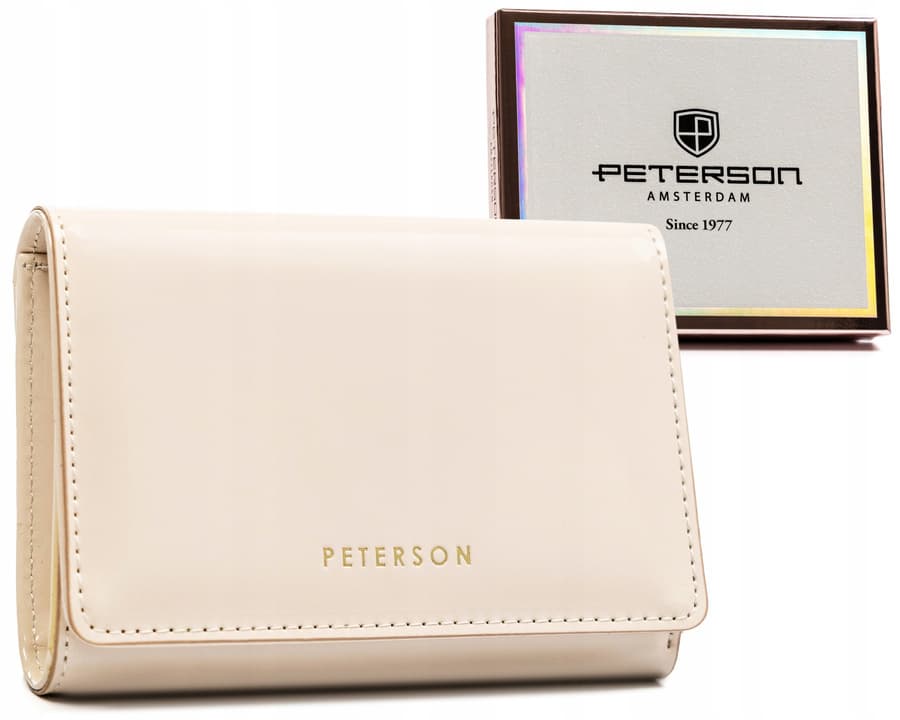 Dámska peňaženka z ekologickej kože na patentku a zips - Peterson