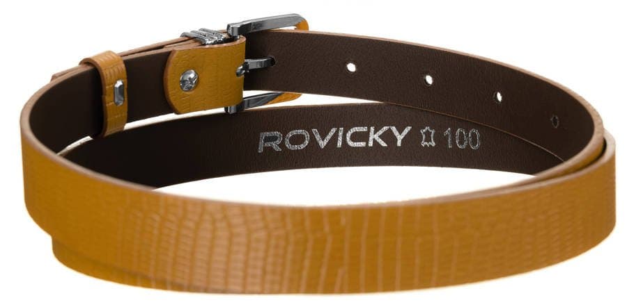Originálny dámsky kožený opasok, vzor hadej kože - Rovicky 1