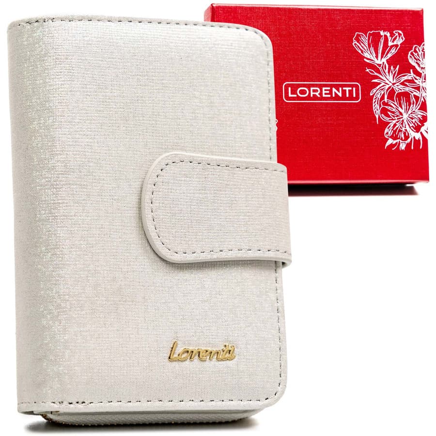 Kožená, elegantná dámska peňaženka na cvok a zips - Lorenti 1