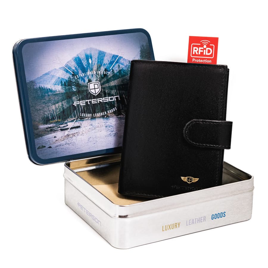 Kožená peňaženka na karty s RFID Protect - Peterson 1