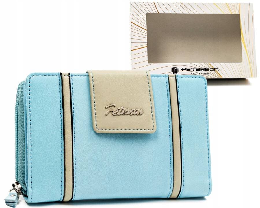 Elegantná dámska kožená peňaženka na patentku a zips - Peterson 1