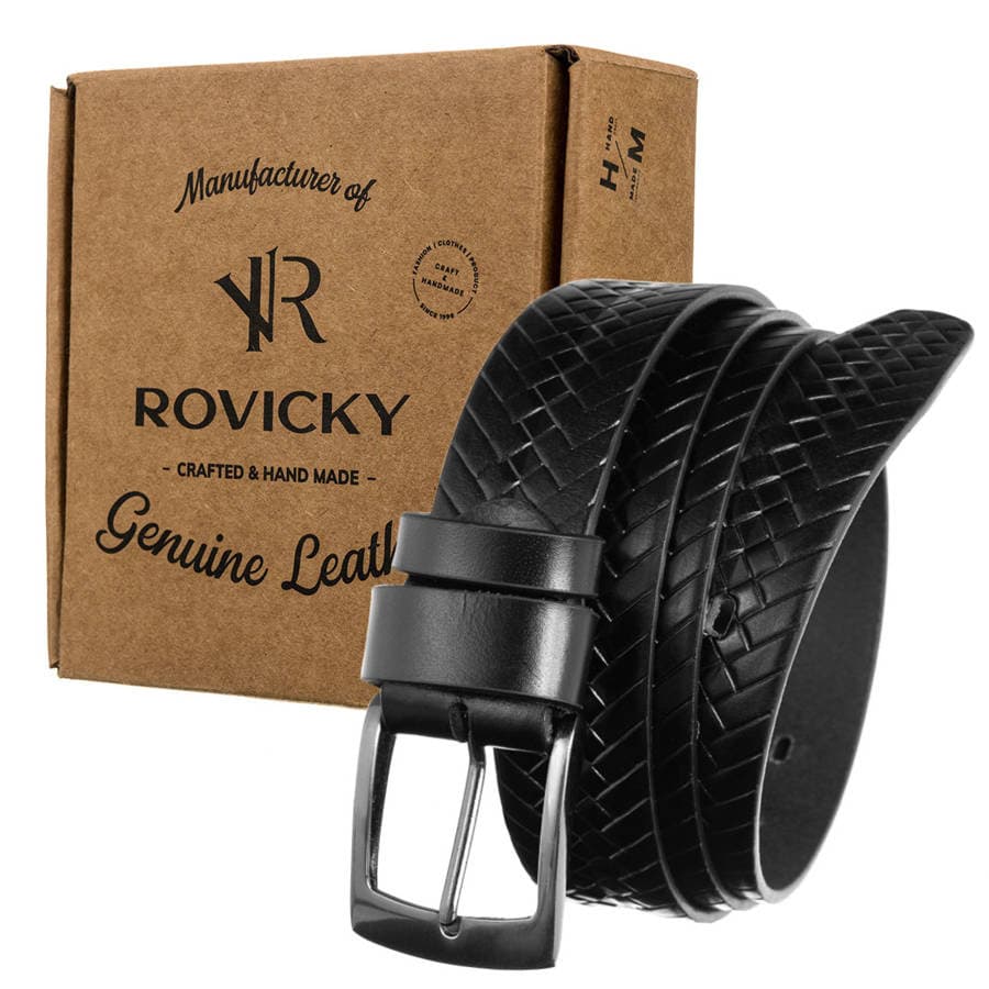 Kožený oblekový opasok Rovicky 1