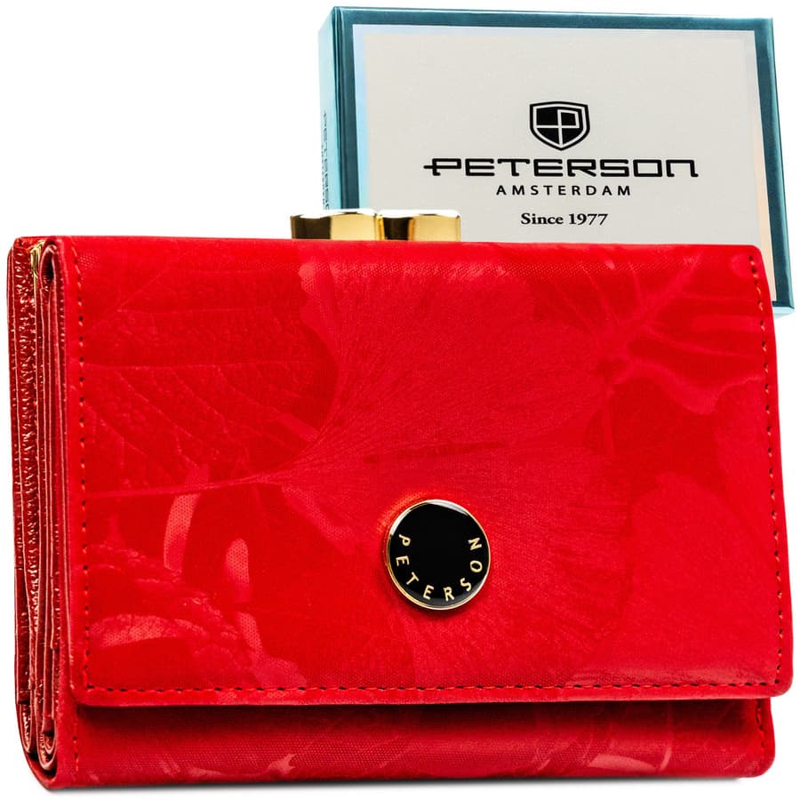 Červená dámska kožená peňaženka s ochranou RFID – štýlový a praktický doplnok 1