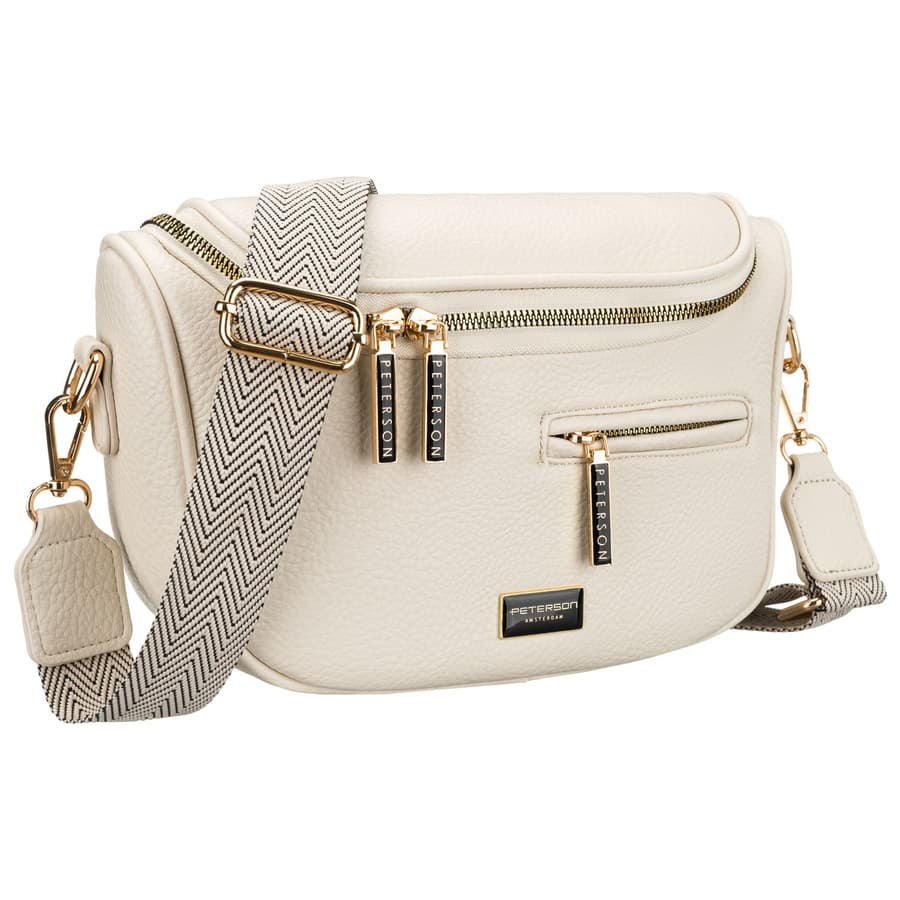 Svetlobéžová dámska crossbody kabelka z ekologickej kože – elegantná a praktická 1