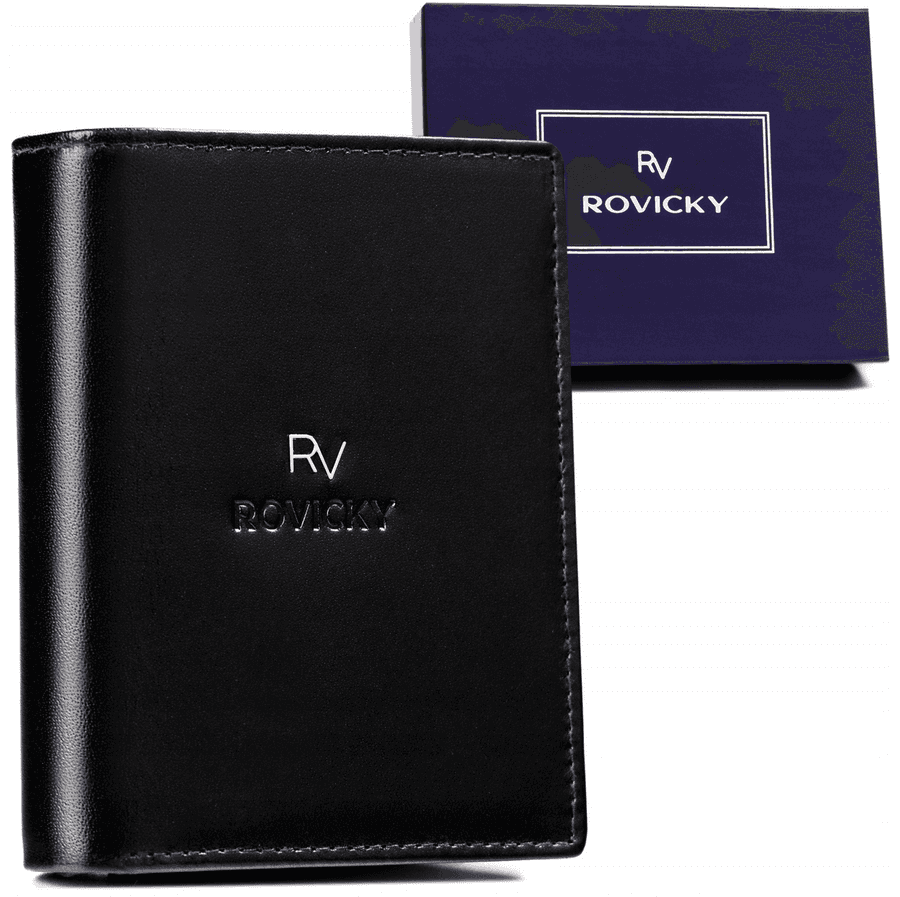 Pánska peňaženka vybavená RFID systémom z prírodnej kože - Rovicky 1