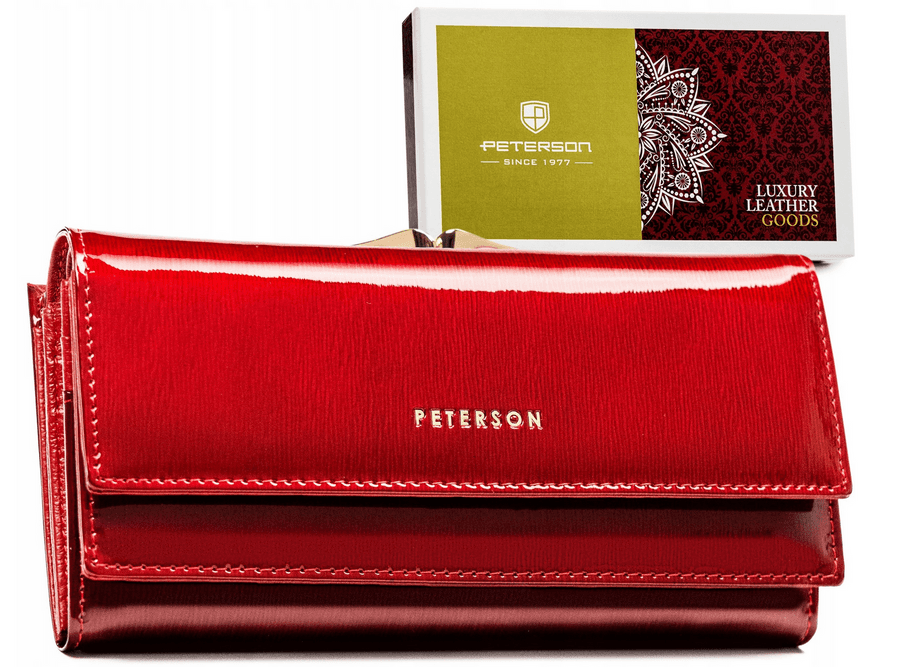 Veľká, kožená dámska peňaženka so systémom RFID - Peterson 1