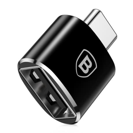 Baseus adaptér USB / USB Type-C OTG, čierny (CATOTG-01) 1