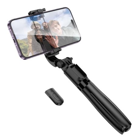 Borofone BY13 Bluetooth selfie tyč so statívom, čierna
