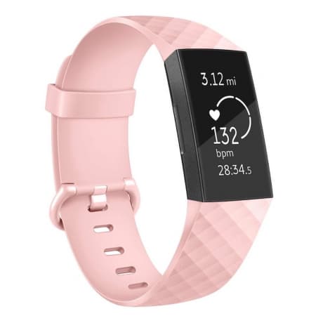 BStrap Silicone Diamond (Large) remienok na Fitbit Charge 3 / 4, sand pink (SFI008C18) 1