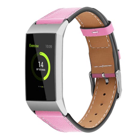 BStrap Leather Italy (Small) remienok na Fitbit Charge 3 / 4, pink (SFI006C04) 1