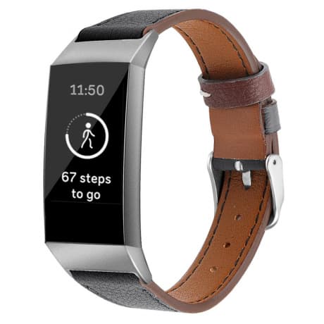 BStrap Leather Italy (Large) remienok na Fitbit Charge 3 / 4, black (SFI006C06) 1