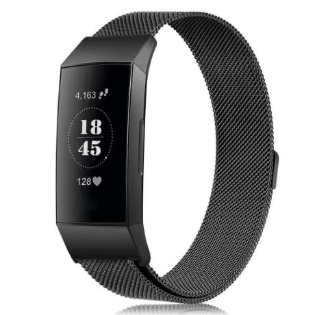 BStrap Milanese (Small) remienok na Fitbit Charge 3 / 4, black (SFI005C01) 1